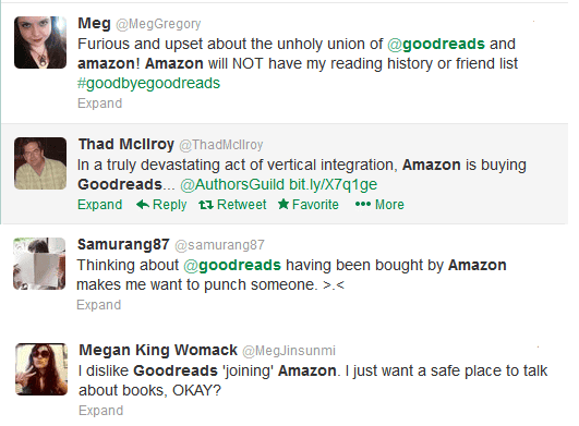 Twitter Amazon-Goodreads