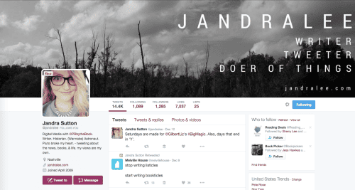 cover photo jandralee twitter